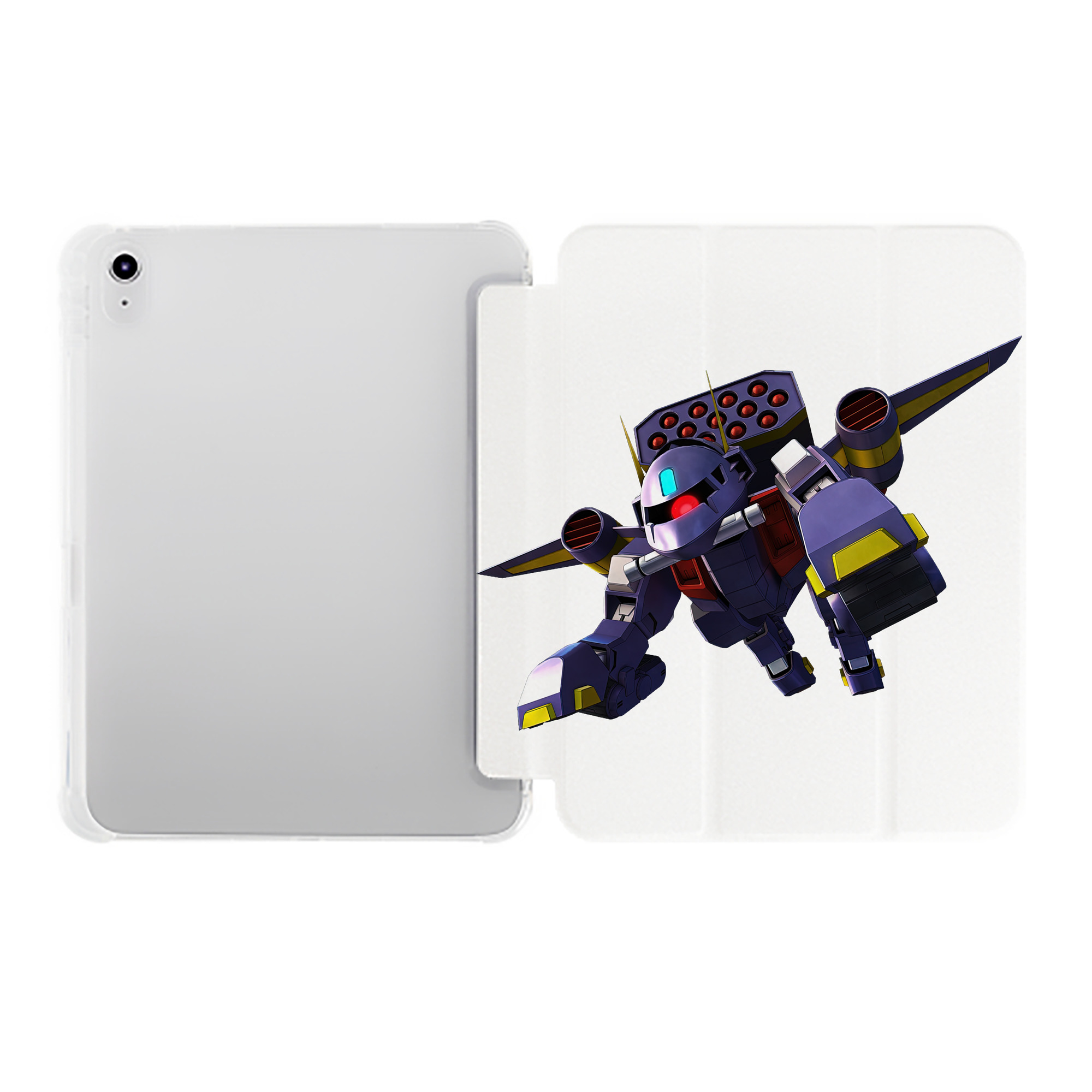 （画像用） 機動戦士ガンダム Mobile Suit Gundam IPad ケース ペン収納付き 三つ折りスタンド PUレザー×シリコン 対応機種9.5/10.5/10.9インチ